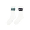 Tumble 'n Dry sokken - wit/donkergroen/zwart met streep (set van 2 paar)