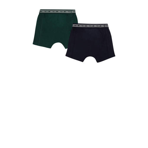 Tumble 'n Dry boxershort set van 2 zwart donkergroen Jongens Katoen Effen 110 116