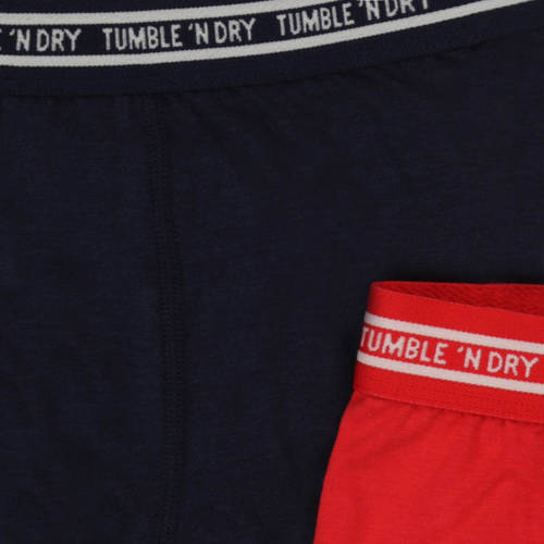 Tumble 'n Dry boxershort set van 2 rood zwart Jongens Katoen Effen 86 92