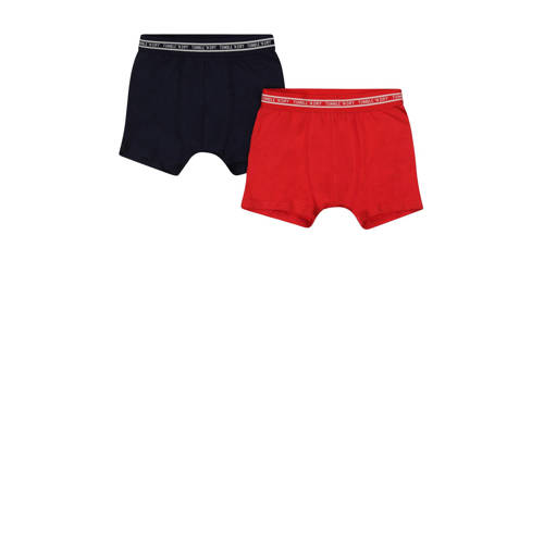 Tumble 'n Dry boxershort - set van 2 rood/zwart Jongens Katoen Effen