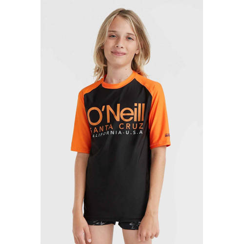 O'Neill UV T-shirt Cali zwart oranje UV shirt Jongens Polyester Ronde hals 104