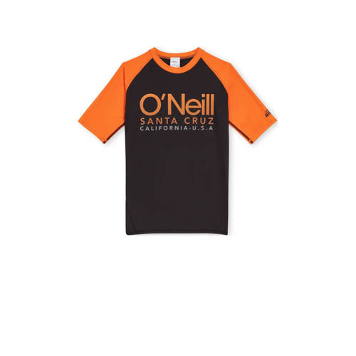 O'Neill UV T-shirt Cali zwart/oranje UV shirt Jongens Gerecycled polyester Ronde hals