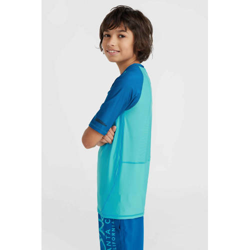 O'Neill UV T-shirt Cali turquoise blauw UV shirt Jongens Gerecycled polyester Ronde hals 104