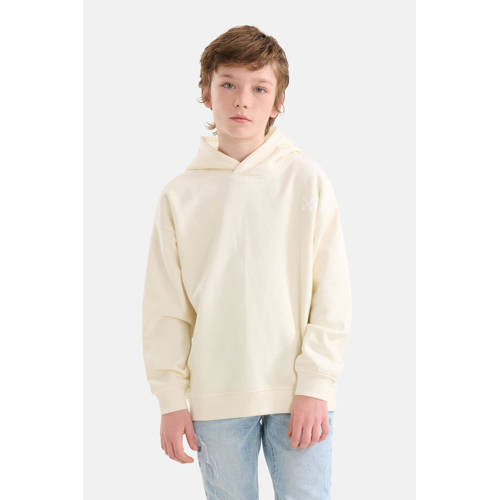 Shoeby hoodie ecru Sweater Effen 122 128 | Sweater van