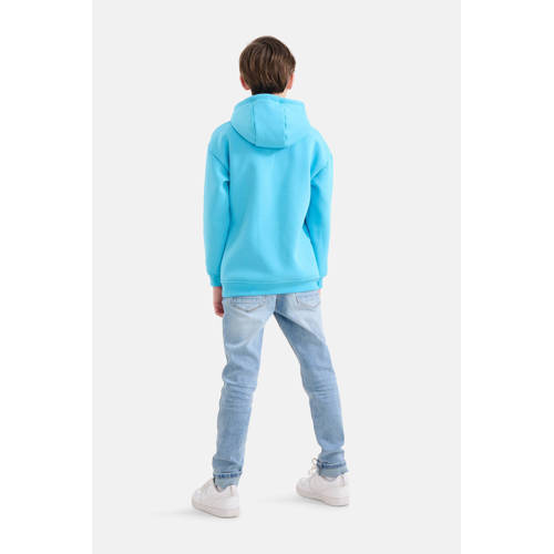Shoeby hoodie turquoise Sweater Blauw Effen 122 128