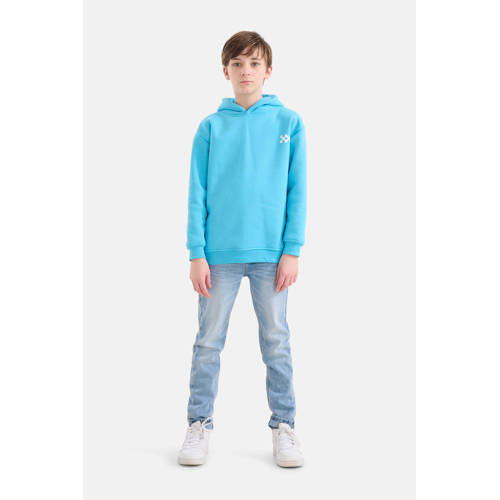 Shoeby hoodie turquoise Sweater Blauw Effen 170 176