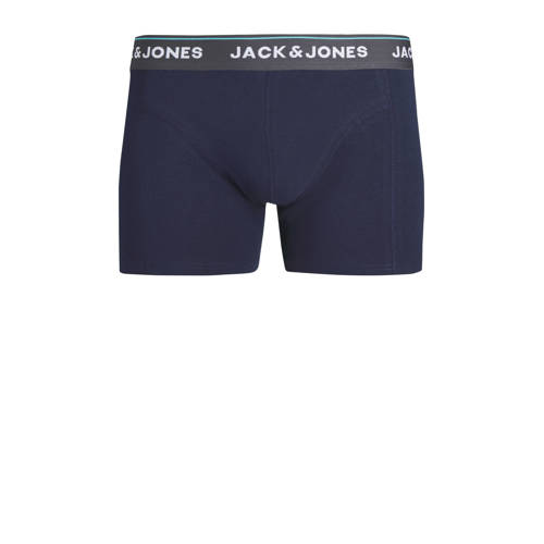 jack & jones JUNIOR boxershort JACREECE FLOWER set van 3 blauw Jongens Stretchkatoen 128