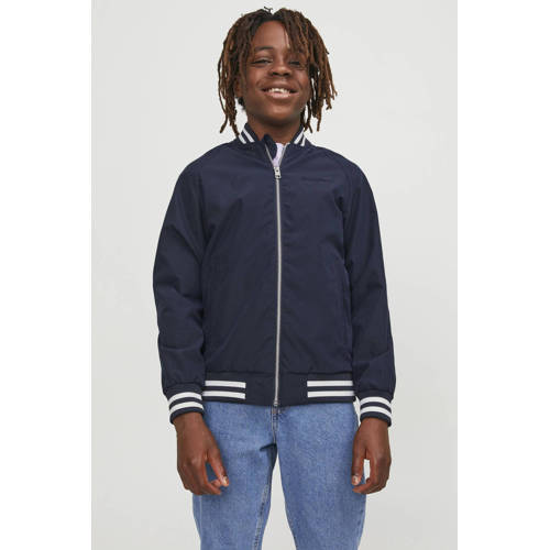 jack & jones JUNIOR bomberjack zomer JORLUCCA donkerblauw Jas Jongens Gerecycled polyester Ronde hals 128