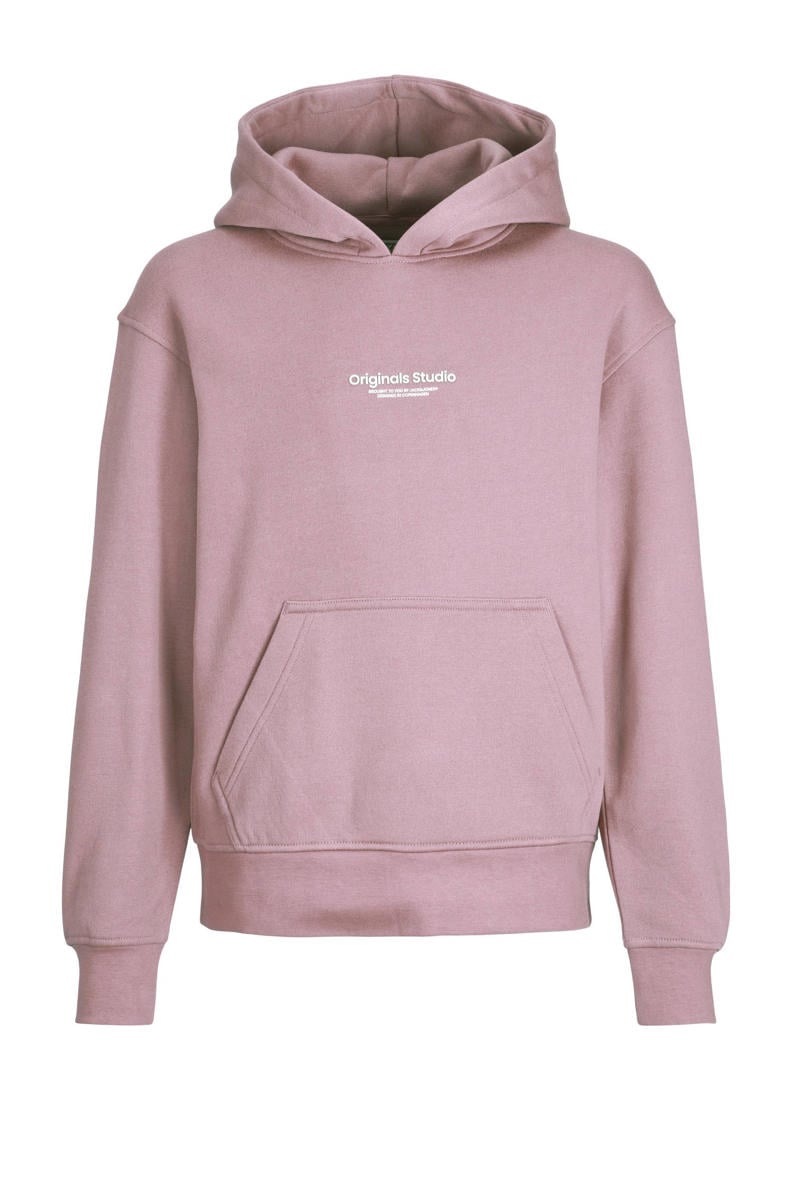 JACK & JONES Felpa Con Cappuccio Per Bambini E Ragazzi, Modello Jorvesterbro Newton, Maniche Lunghe, Stampa In Gomma Sul Petto