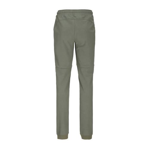 jack & jones JUNIOR low waist slim fit joggingbroek JPSTWILL JJENCLOUD licht armygroen Jongens Sweat 128