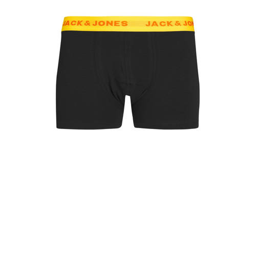 Jack & jones JUNIOR boxershort JACLEO SOLID set van 5 zwart multicolor Jongens Stretchkatoen 128