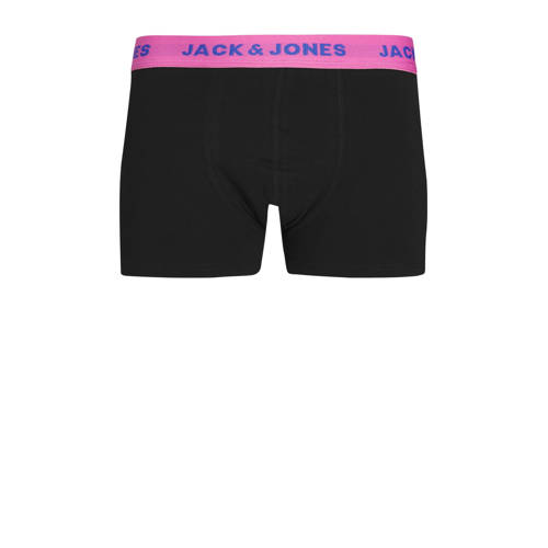 Jack & jones JUNIOR boxershort JACLEO SOLID set van 5 zwart multicolor Jongens Stretchkatoen 128