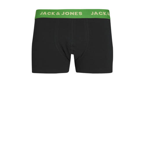 jack & jones JUNIOR boxershort JACLEO SOLID set van 5 zwart multicolor Jongens Stretchkatoen 128
