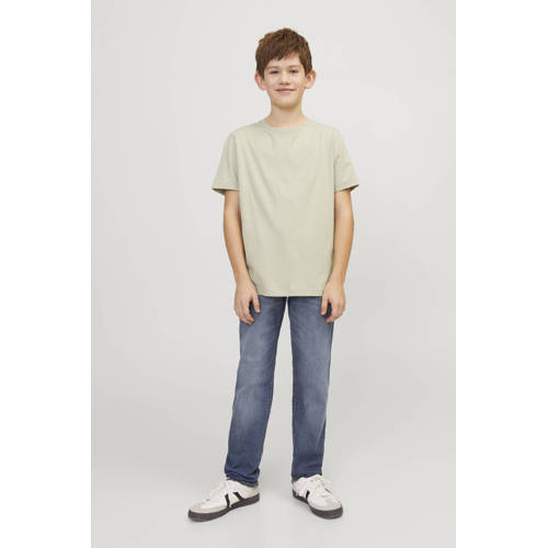 jack & jones JUNIOR low waist slim fit jeans JJIGLENN JJORIGINAL blue denim Blauw Jongens Stretchdenim 128