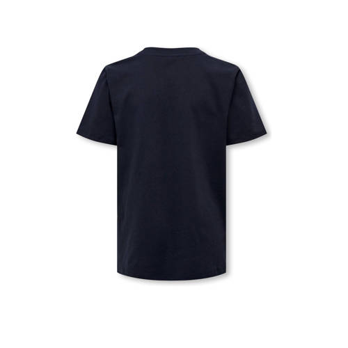 Only KIDS BOY T-shirt KOBNILAS met printopdruk donkerblauw Jongens Katoen Ronde hals 122 128