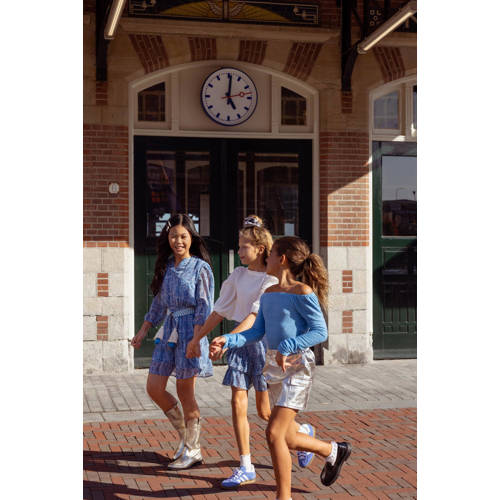 AI&KO rok met dierenprint blauw Meisjes Polyester Dierenprint 164