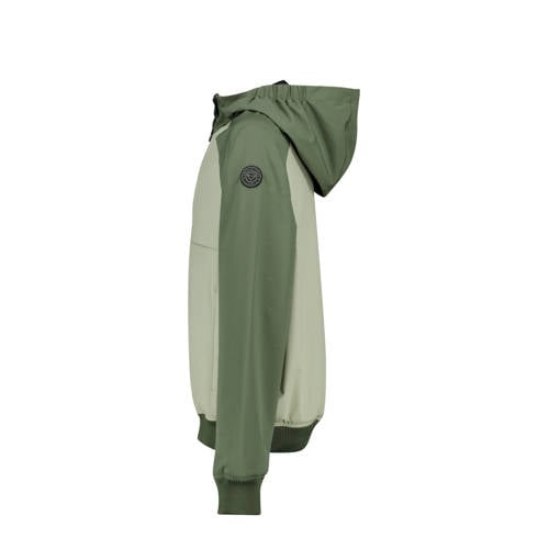 America Today zomerjas olijfgroen lichtgroen Jongens Polyester Capuchon 134 140