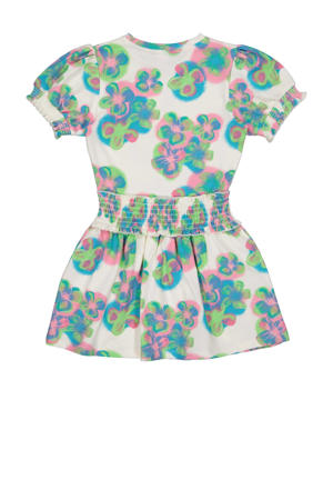 gebloemde jurk YARA blauw