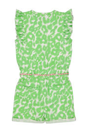 thumbnail: Quapi playsuit YASMIN met dierenprint lichtgroen/wit