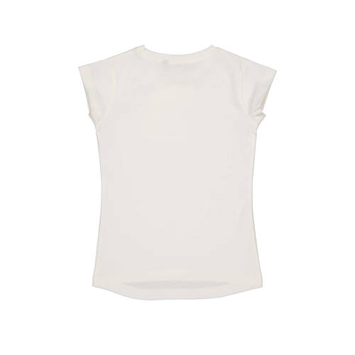 Quapi T-shirt YENTEL met printopdruk ecru Meisjes Stretchkatoen Ronde hals 122 128