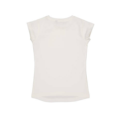 Quapi T-shirt YENTEL met printopdruk ecru Meisjes Stretchkatoen Ronde hals 104