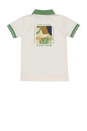 thumbnail: Quapi T-shirt BAUKE met backprint wit/groen
