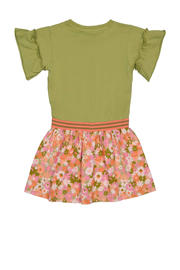 thumbnail: Quapi jurk BEATA groen/oranje/roze