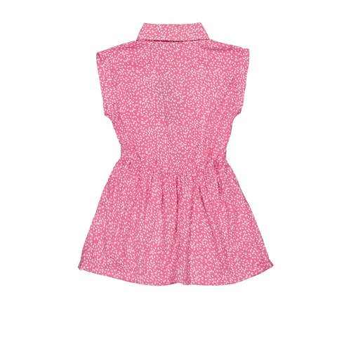 Quapi blousejurk BAYAN met all over print roze Meisjes Viscose Reverskraag 110 116
