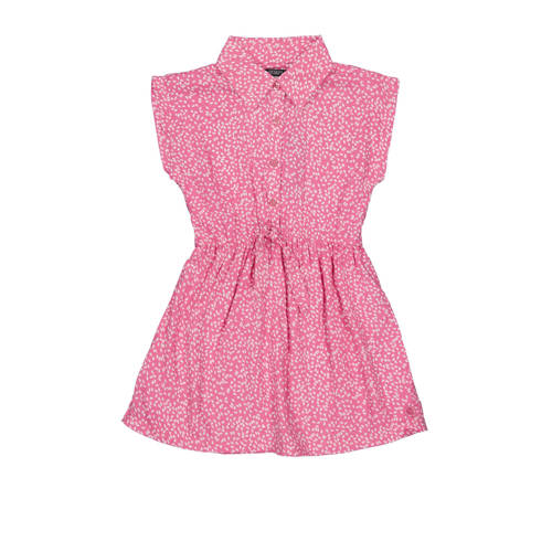 Quapi blousejurk BAYAN met all over print roze Meisjes Viscose Reverskraag