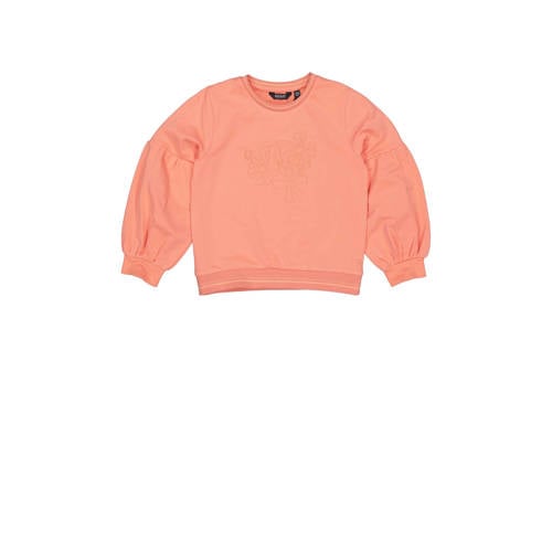 Quapi sweater roze Rood Meisjes Katoen Ronde hals Effen - 122/128