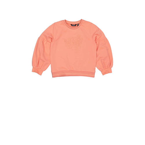Quapi sweater roze Rood Meisjes Katoen Ronde hals Effen