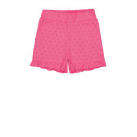 thumbnail: Roze meisjes Quapi regular fit casual short van katoen met elastische tailleband en effen