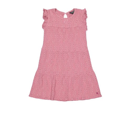 Quapi trapeze jurk BERRA roze Meisjes Polyester Ronde hals Effen - 104
