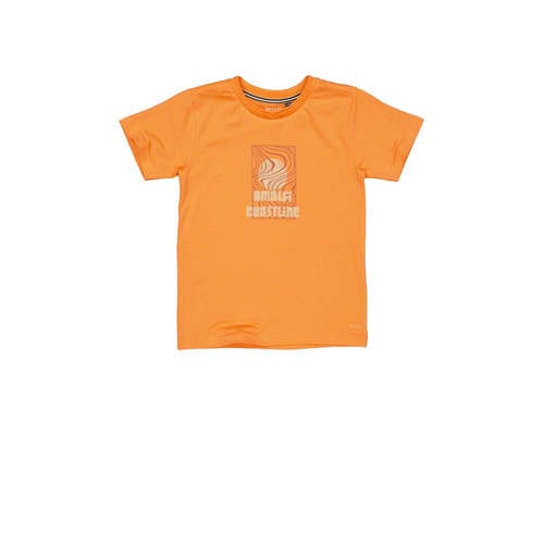 Quapi T-shirt BENNE oranje Jongens Katoen Ronde hals Effen