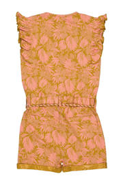 thumbnail: Quapi playsuit BELLE met all over print okergeel/roze