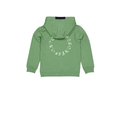 Quapi hoodie groen Sweater Jongens Katoen Capuchon Backprint 68