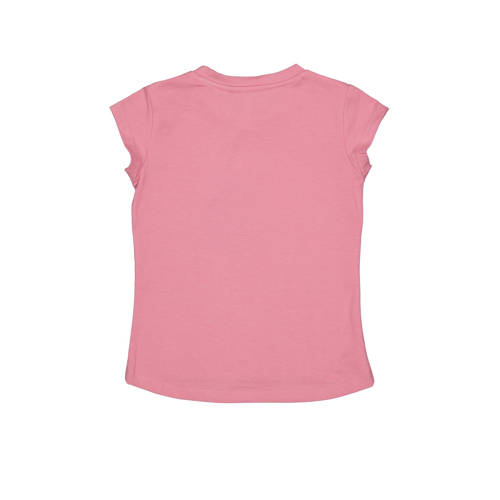 Quapi T-shirt BIBIANA met printopdruk roze Meisjes Katoen Ronde hals Printopdruk 68