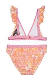 thumbnail: Quapi triangel bikini BIBINE met ruches roze/oranje/geel