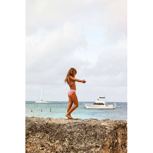 Quapi triangel bikini BIBINE met ruches roze oranje geel Meisjes Polyamide 110 116