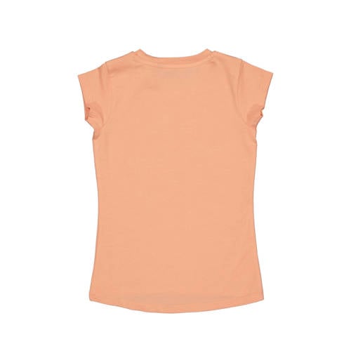Quapi T-shirt BEATRIX lichtoranje Meisjes Katoen Ronde hals Effen 68