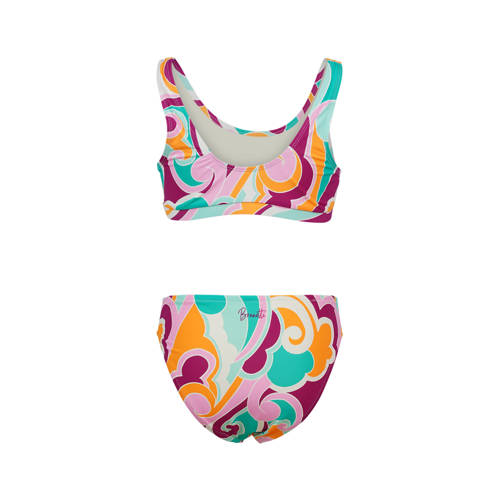 brunotti crop bikini Cruzini roze turquoise oranje Meisjes Polyester 176