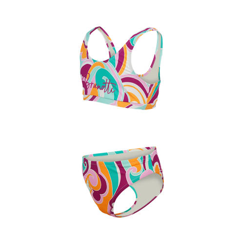 brunotti crop bikini Cruzini roze turquoise oranje Meisjes Polyester 176