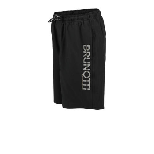 brunotti zwemshort Lestery zwart Jongens Polyester Logo 140