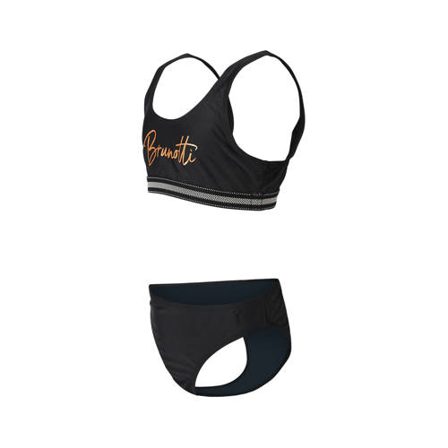 brunotti crop bikini Mya zwart Meisjes Polyester Logo 140