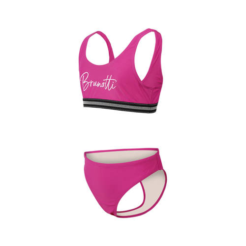 brunotti crop bikini Mya roze Meisjes Polyester Logo 140