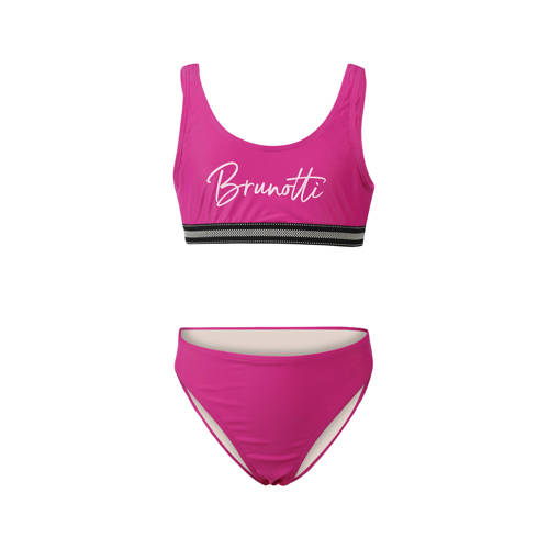Brunotti crop bikini Mya roze Meisjes Polyester Logo