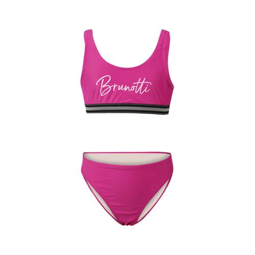 Brunotti crop bikini Mya roze Meisjes Gerecycled polyester Logo