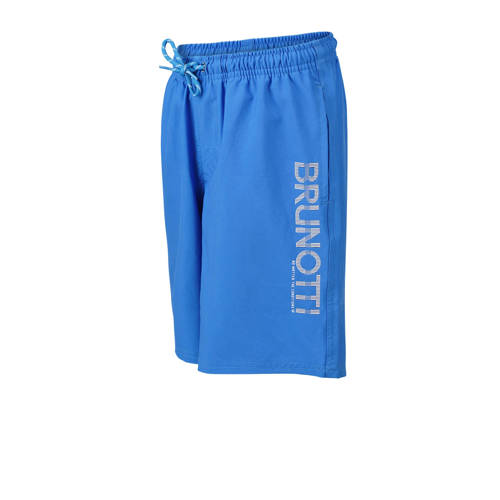 brunotti zwemshort Lestery blauw Jongens Gerecycled polyester Logo 128