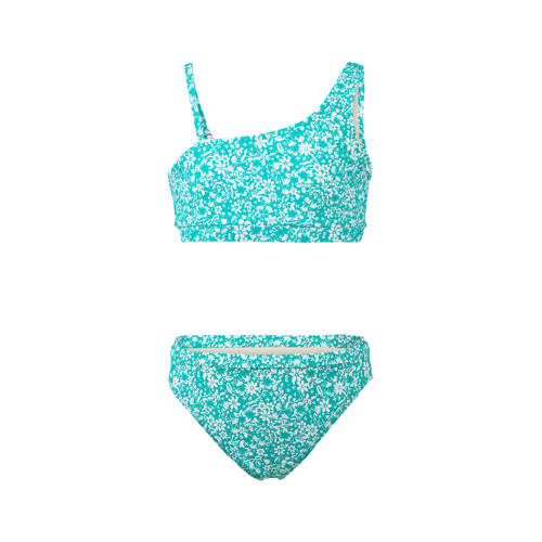 Brunotti crop bikini Avivi turquoise Groen Meisjes Polyester Bloemen - 152