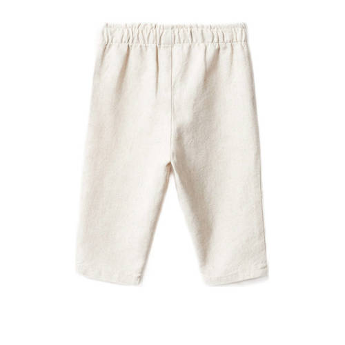 Mango Kids broek lichtbeige Meisjes Katoen Effen 62